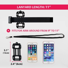 Tyson New Design Wholesale Silicone Mobile Phone Lanyard Cell Phone Silicone Lanyard With Armband