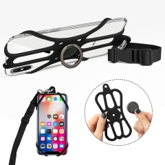 Tyson Wholesale Cell Phone Lanyard Strap Case with Holder Silicone Mobile Phone Case Lanyard