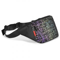 Tyson Fashionable Colorful Reflective Running Belt Bag, Waterproof Waist Bag For Women Men At Night