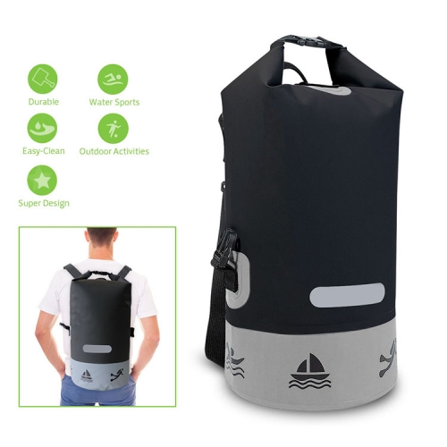 Tyson Dry Bag Sack Ultra Durable PVC Roll Top Waterproof Dry Storage Bag Backpack for Kayaking Canoeing Fishing Rafting Travelling Cam