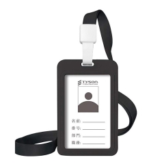 Office School Driver Licence Holder Leather Work Permit with Lanyard ID Card Name Card Holder