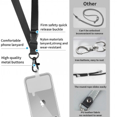 Phone Lanyard Universal Crossbody Cell Phone Lanyards Multifuctional Nylon Patch Adjustable Shoulder Neck Strap Compatible with Most Smartphones