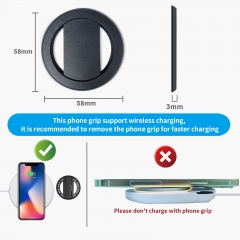 Phone Grip, 2021 Upgrade Removable Magnetic Phone Holder 360°Rotation Finger Phone Stand Adjustable Silicone Phone Ring Holder