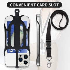 2022 New Design Cellphone Strap Neck Rope Phone Silicone Case No Blocking Camera Lanyard Phone Case holder for iPhone 13