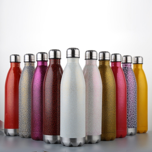 Amazon Basics Stainless Steel Sport Water Bottle with Vacuum Sealed, Leak-Proof Lid