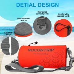 ROCONTRIP Waterproof Dry Bag ,IPX8 Lightweight Dry Sacks Durable Portable Waterproof Bag for Travel Women Men Boating Beach Fishing Hiking Outdoor Sports