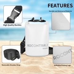 Rocontrip IP68 Waterproof Dry Bag 2L - Roll Top Waterproof Backpack w/Phone Case/Pouch - Boating & Kayak Accessories - Essentials for Camping Swimming Beach Fishing Rafting Travel